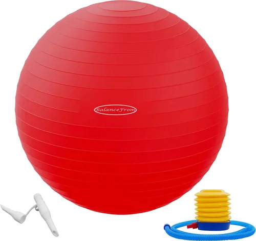 Miniatura 14 de Fitvids Pelota de ejercicio para fitness, yoga, pilates con bomba rápida, pelota de equilibrio antideslizante antiestallido