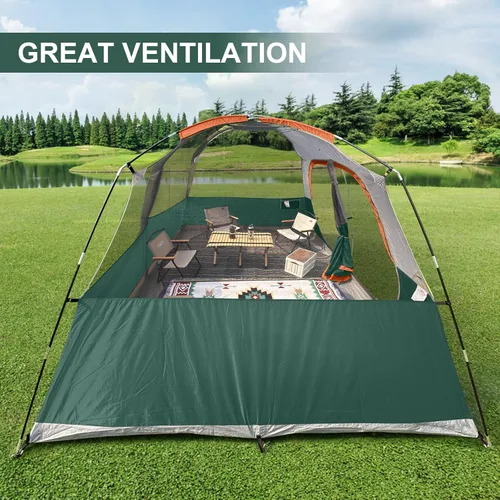 Miniatura 7 de CAMPROS CP Upgraded 6/8 Person Camping Tents, Waterproof Windproof Family Tent with Larger Mesh Windows & Door, Double Layer, Easy Set Up, Verde