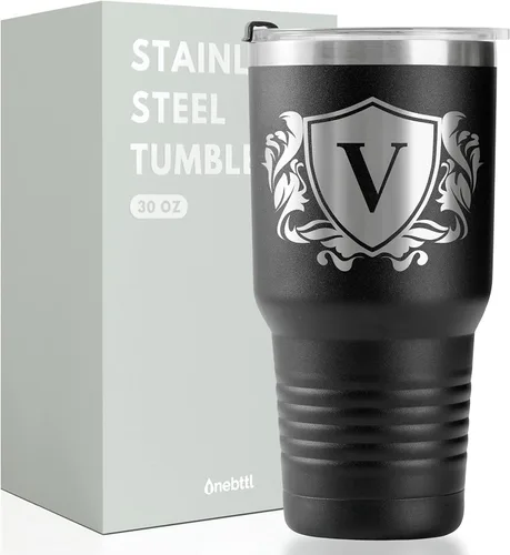 Miniatura 37 de Onebttl Regalos personalizados para hombres con iniciales, vaso de viaje con monograma para él, tazas de café personalizadas, regalos únicos