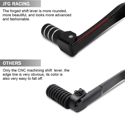 Miniatura 5 de JFG RACING Palanca de cambios para motocicleta, palanca de cambio plegable CNC para CRF 110 CRF110F 2013-2023 TTR 110 08-09 11-21 Negro