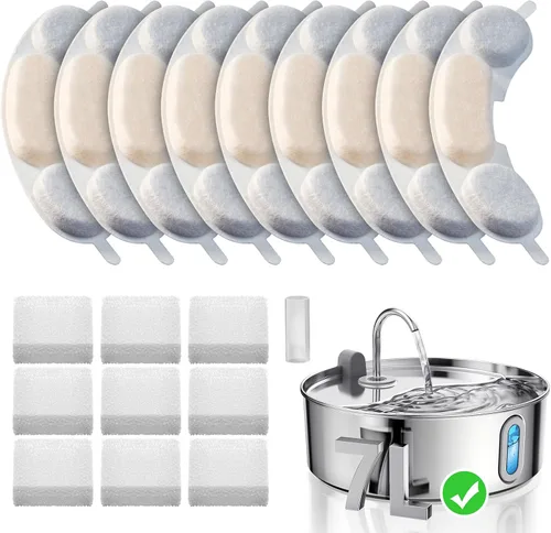 Miniatura 12 de Fuente de Agua de Acero Inoxidable para Perros y Gatos con Cuenco y Filtros de Reemplazo, Ideal para Perros Grandes, Gatos y Hogares con Múltiples