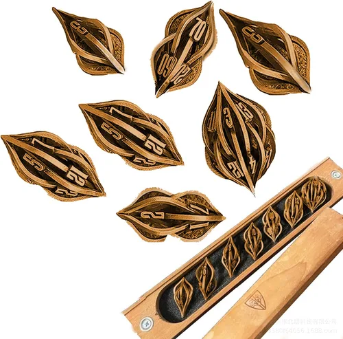 Thyggzjbs Juego de dados Arcanum para juegos de mesa, juego de dados de metal tallado impreso en 3D, juego de dados huecos poliédricos DND RPG MTG,