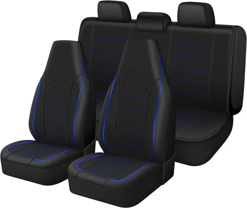 Miniatura 11 de TOYOUN fundas de asiento delantero de cuero sintético universales para automóvil, se adaptan a la mayoría de los autos, camiones, vehículos