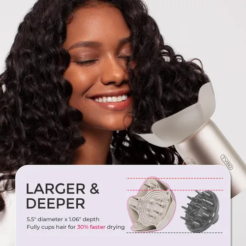 Miniatura 7 de TYMO Secador de pelo difusor, secador de pelo iónico de 300 millones con difusor y accesorio de peine para cabello rizado, secador profesional