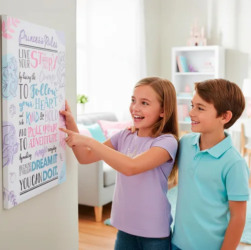 Miniatura 6 de Lienzo inspirador de Ariel la Sirenita para decoración de pared, póster con cita motivacional de la película de princesa Disney, póster y obras