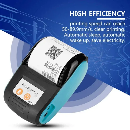 Miniatura 3 de Mini impresora térmica de bolsillo USB, 1.969-3.539 in/s Impresora portátil de recibos BT para tiendas minoristas/restaurantes, fábricas/logística