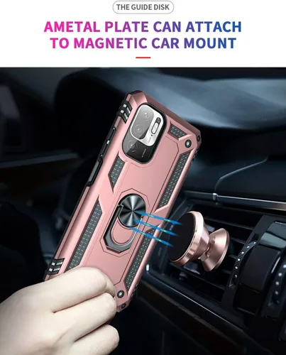 Miniatura 6 de Funda para Mi para Poco M3 Pro/para Redmi Note 10T 5G con protector de pantalla de vidrio templado, [grado militar] Soporte magnético de montaje