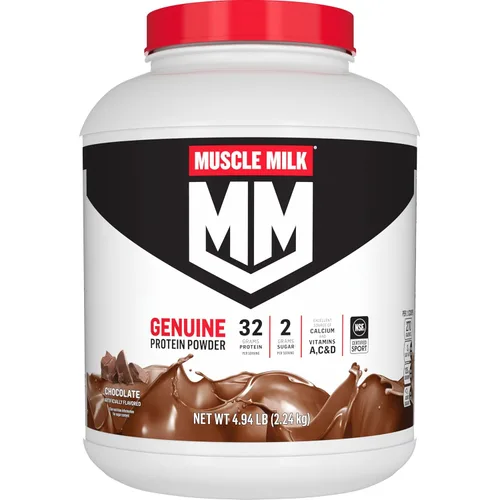 Miniatura 13 de Muscle Milk Polvo de Proteína Genuine, Crema de Banano, 1.93 Libras, 13 Porciones, 32g de Proteína, 4g de Azúcar, Calcio, Vitaminas A, C y D