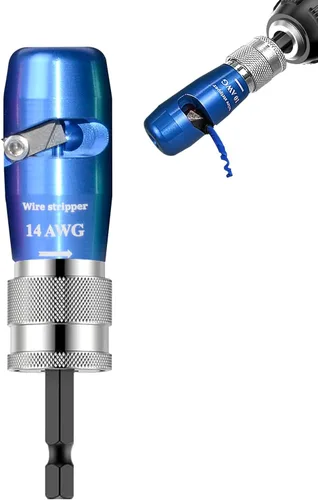 Miniatura 12 de Luckyway - Pelacables de alambre para taladro con herramienta profesional de pelado y torsión de alambre para electricistas, herramienta de torsión