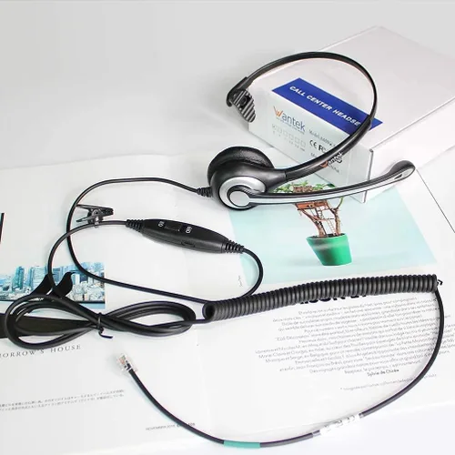 Miniatura 6 de Wantek Auriculares de teléfono con cable RJ9 con micrófono y cancelación de ruido compatibles con Plantronics Polycom VVX310 410 Yealink S12 Avaya