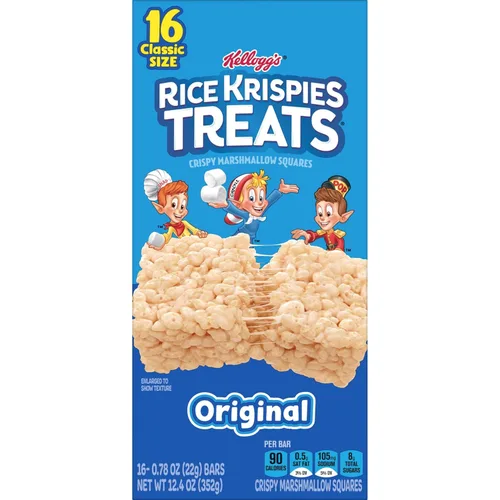 Miniatura 9 de Rice Krispies Las golosinas de Kellogg's Trats Original Marshmallow Bares - Classic Kid School Snack, Paquete de valor, Single Sirva (16 CUENTO)