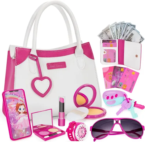 Miniatura 8 de Officygnet Juguetes para niñas de 3, 4, 5, 6, 7, 8 años – Juguetes de princesa para niñas pequeñas, bolso con accesorios, bolso de juguete