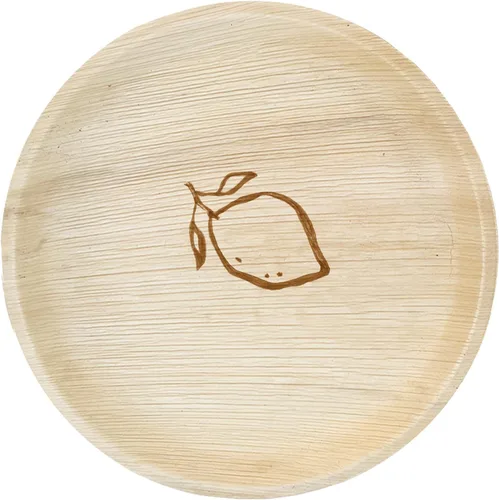 Miniatura 12 de NEATtable Platos de hoja de palma Diseño de limón Desechables y compostables Ecológicos y 100% naturales Ideal para eventos al aire libre