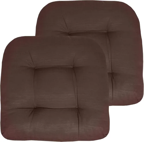 Miniatura 19 de Sweet Home Collection - Cojines para silla de patio al aire libre, cojines prémium con relleno grueso y cómodo de fibra, con tul, 19 x 19 pulgadas