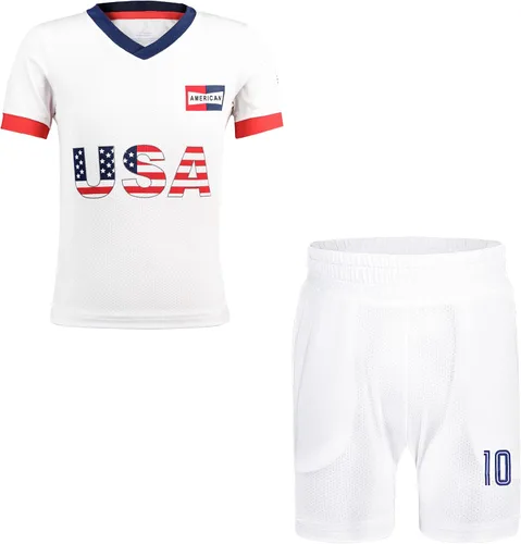 Miniatura 11 de Camisetas de fútbol para niños y niñas, tallas de 2 a 14 años, transpirables, trajes de entrenamiento de fútbol juvenil, regalos