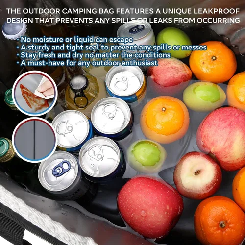 Miniatura 6 de Portable Soft Cooler Bag - 24/60 Can Insulated Camping Cooler, Leakproof Collapsible Soft Sided Cooler for Drink, Suitable for Picnic, Beach