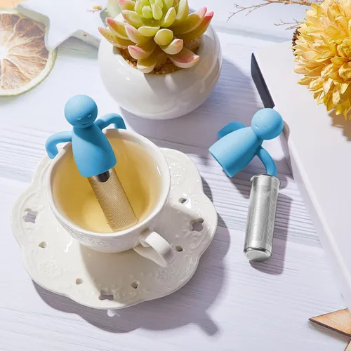 Miniatura 5 de Hicarer Infusor de té para té suelto, lindo colador de malla fina, filtro de acero inoxidable, difusor de bola de filtro más empinado para teteras