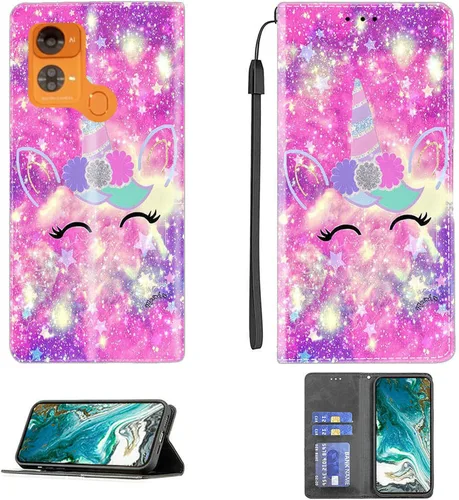 Miniatura 328 de Funda para Moto One Zoom compatible con Motorola One Zoom Phone Case Flip Stand Cover Magnetic Close YHD