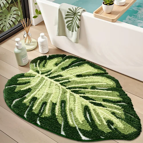 Miniatura 18 de LUMI Lindas alfombras de baño, divertidas alfombras de pasillo de frutas, alfombra de baño suave y esponjosa, absorbente, antideslizante para baño