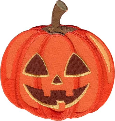 PatchMommy Parche de calabaza para planchar para niños, apliques bordados cosidos, lavable, para chaquetas y mochilas, 3.5 x 3.5 pulgadas