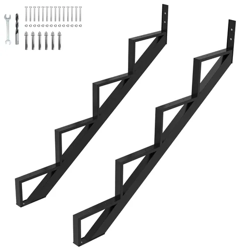 Miniatura 8 de Paquete de 3 elevadores de escalera de acero de 1 escalón, cuerda de escalera de metal resistente, cuerda de escalera de acero resistente