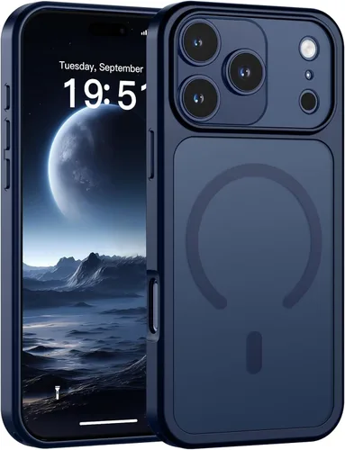 Miniatura 24 de SUPFINE Funda magnética para iPhone 11 Pro Max (compatible con MagSafe) (protección contra caídas de grado militar), delgada, translúcida mate, a