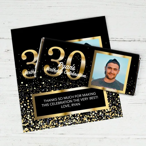 Miniatura 16 de Regalos personalizados de fiesta de dulces de 30 cumpleaños de 12 quilates con fotos de barras de chocolate y envoltorios, regalos para invitados