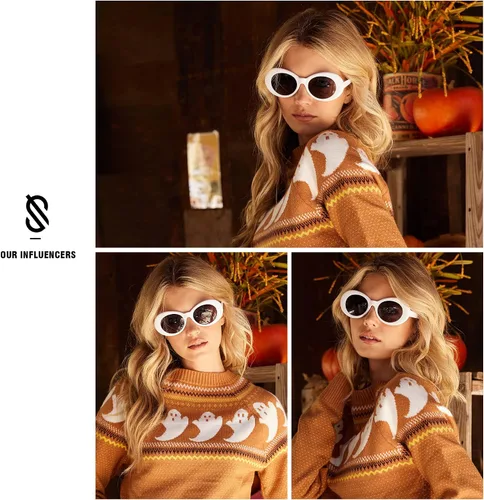 Miniatura 2 de SojoS Clout SJ2039, lentes de sol modelo ovalado de estilo clásico, inspirados en Kurt Cobain.