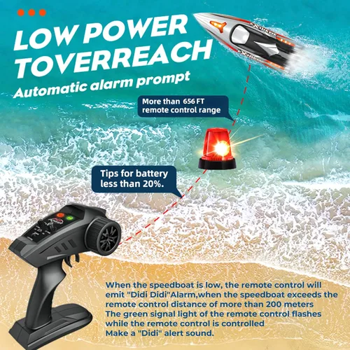 Miniatura 5 de BEZGAR Bote RC, barco de control remoto sin escobillas grande de 18 pulgadas para adultos y niños, botes de velocidad RC grandes y rápidos de 55 KPH