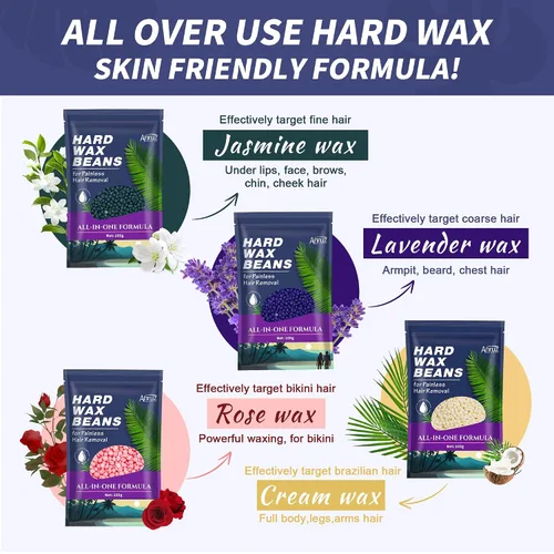 Miniatura 4 de Kit de depilación ANRUZ para mujeres y hombres - Kit de cera digital para depilación con crema post-cera, tazón de silicona y 55 accesorios más