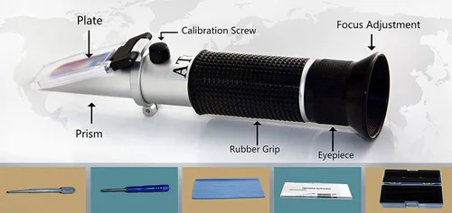 Miniatura 2 de Refractómetro de salinidad para acuario de agua de mar y pesca marina 0-100 PPT - Doble escala (1.0 a 1.070 SG.) - Compensación automática