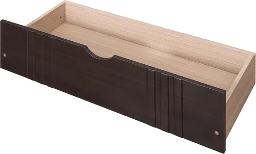 Miniatura 6 de Polibi Sofá cama de tamaño individual con dos cajones, marco de sofá cama de madera con rieles para sala de estar, dormitorio, color espresso
