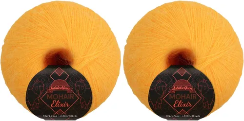 Miniatura 129 de JubileeYarn Mohair Elixir Yarn - 50g/Skein Baby Wool Blend - Cosmopolitan - 1 Skein