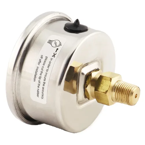 Miniatura 6 de Serie P251 Dial de 2 pulgadas, manómetro lleno de aceite con internos de latón, 0-15 PSI/kPa, ± 1.6% de precisión, 1/4 pulgadas NPT, montaje trasero