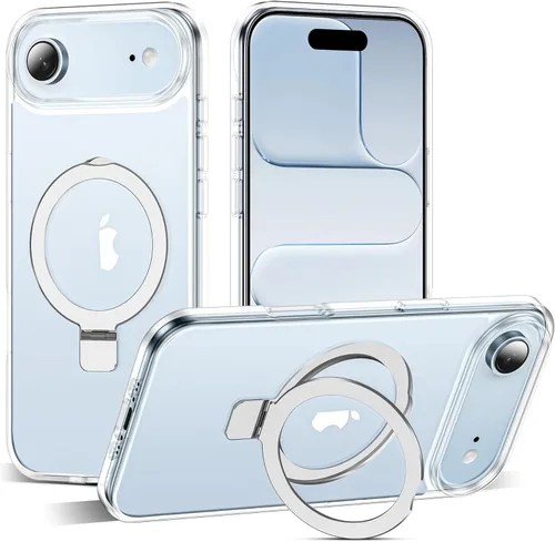 Miniatura 158 de SKYLMW – Funda compatible con iPhone 12 Pro Max y iPhone 13 Pro Max con soporte magnético invisible tipo anillo, fundas translúcidas para teléfonos
