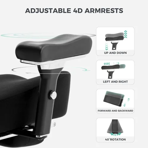 Miniatura 7 de Big and Tall Office Chair 700lbs with Ergonomic W Wide Thick Seat Cushion, Oversized Mesh Desk Chair with Adjustable Lumbar for Heavy People