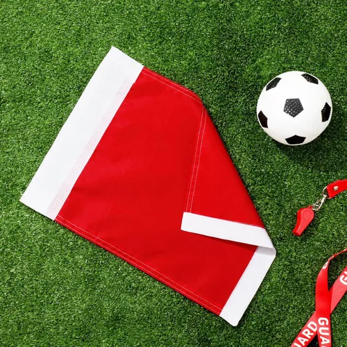 Miniatura 7 de Mepase Banderas de fútbol de repuesto, 4 unidades, banderas de esquina de fútbol rojo, equipo de fútbol de árbitro para pista de fútbol, voleibol