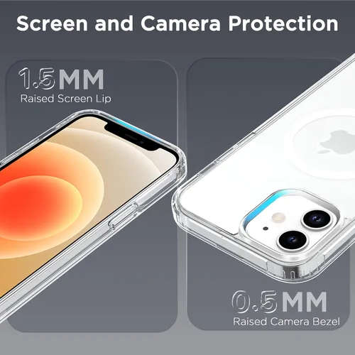 Miniatura 6 de CACOE Funda magnética para iPhone 12 y iPhone 12 Pro de 6.1 pulgadas - Compatible con MagSafe y soporte magnético para teléfono en el automóvil,