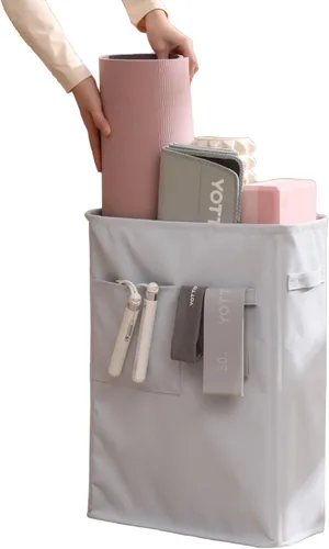 Miniatura 11 de Estante de almacenamiento para gimnasio en casa, organizador de entrenamiento, equipo de ejercicio para correas de esterilla de yoga, tapete de yoga