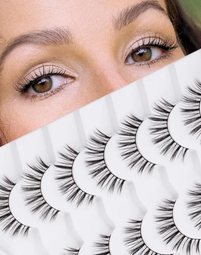 Miniatura 12 de Pestañas cortas de aspecto natural, pestañas postizas sutiles rizadas en C, pestañas postizas de volumen, pestañas de visón de 10mm, paquete