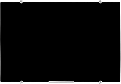 Miniatura 8 de DEVELOP Pizarra blanca magnética DE BORRAR EN SECO de vidrio negro, 24 x 18 pulgadas (60 x 45 cm), Pizarra blanca de vidrio montada en pared sin
