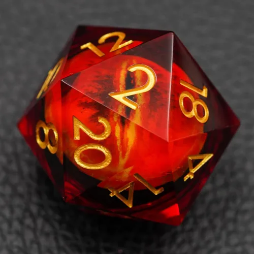 Miniatura 25 de Dados de mazmorras y dragones D20,3.346 in Dragon Eye D20,Dados de núcleo líquido para TTRPG