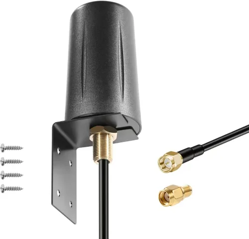 Miniatura 8 de 2x2 MIMO Omnidireccional de perfil bajo 4G LTE 5G Antena externa SMA Macho Conector con cable de 10 pies para aumentar el rendimiento de enrutadores