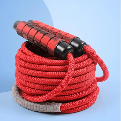 Cuerda de saltar de 23 pies de largo para niños y adultos, cuerda de saltar holandesa doble, cuerdas de saltar ajustables con núcleo de cuerda
