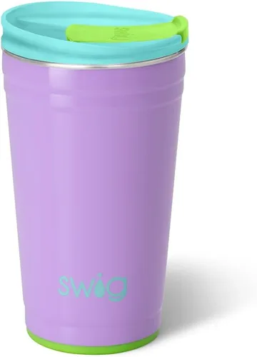Miniatura 50 de Swig Life - Vaso de 22 oz con aislamiento térmico, vaso de café con tapa, apto para portavasos, apto para lavavajillas, acero inoxidable, taza