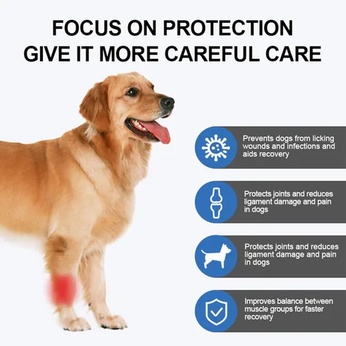 Miniatura 5 de Protectores de codo para perros, manga de tratamiento de callos para heridas y patas delanteras para evitar lamer para perros medianos y grandes, M
