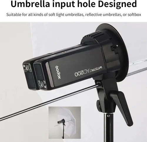 Miniatura 6 de Godox AD-B2 - Cabezal de luz de doble tubo tipo S Bowens Mount Flash Soporte de cabeza doble para instalar 2 flashes de bolsillo Godox AD200