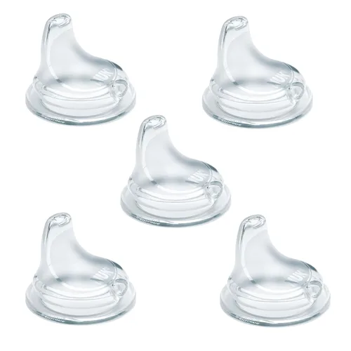 Miniatura 8 de Tetina de repuesto de silicona NUK para tazas NUK seleccionadas, a prueba de derrames, tetina suave, apta para lavavajillas, sin BPA, transparente
