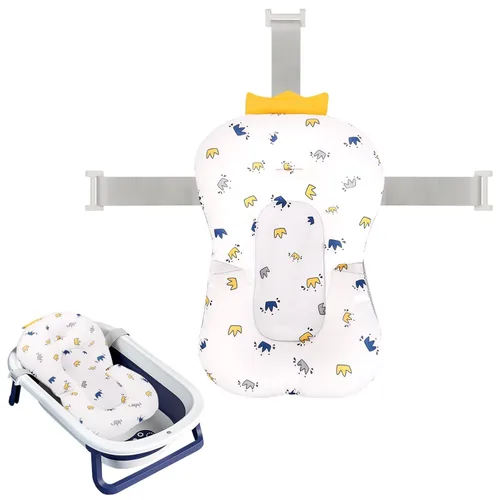 Miniatura 11 de Colorlife Asiento de Baño para Bebé con Malla de Apoyo, Asiento de Baño para Bebé, Ajustable, Cómodo, Antideslizante, Malla de Ducha de Cinco Puntos