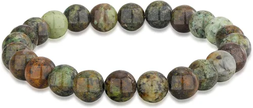 Miniatura 77 de Crystal Vibe Pulseras de cuentas de 0.315 in para mujeres y hombres, pulseras de cristal con piedras preciosas naturales, tamaño elástico ajustable